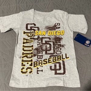Genuine Merchandise San Diego Padres Gray Tee with Brown & Yellow Graphics